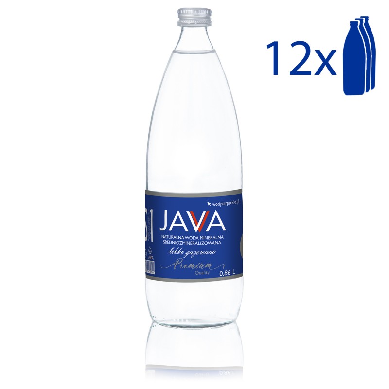 woda lekko gazowana w szklanej butelce 0,86L